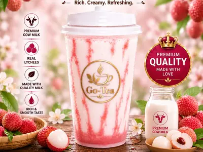 Go-Tea Lychee Cow Milk