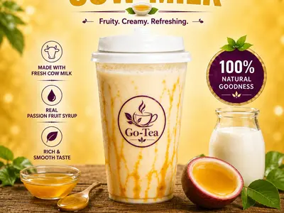 Go-Tea Passion Fruit Cow Milk