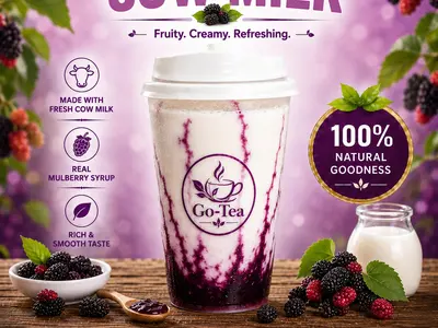 Go-Tea Mulberry Cow Milk