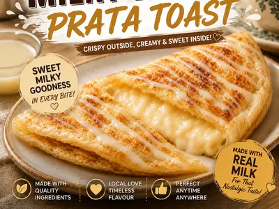 Go-Tea Milky Drizzle Prata Toast