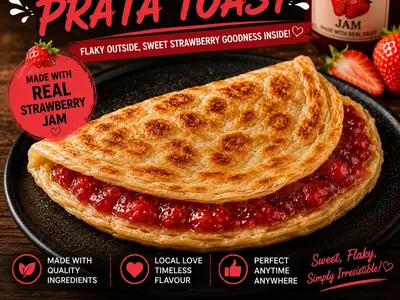 Go-Tea Strawberry Prata Toast