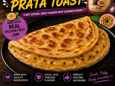 Go-Tea Passion Fruit Prata Toast