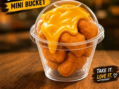 Go-Tea Nacho Cheese Chicken Nugget Bucket